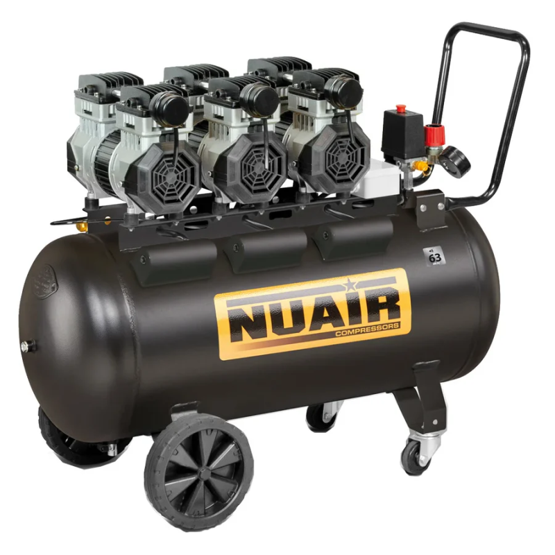 Compresseur silencieux Nuair SILTEK 100T 100 L 3 CV 63 dB sans huile | Compresseur Direct