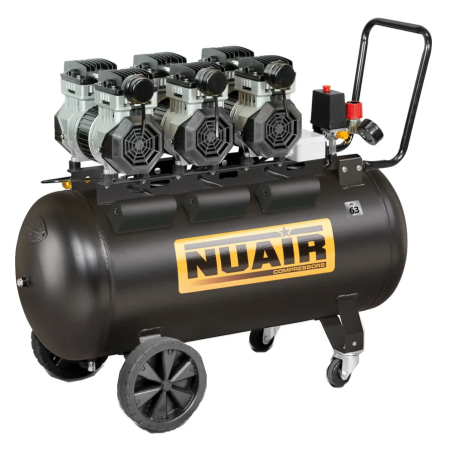 Compresseur silencieux Nuair SILTEK 100T 100 L 3 CV 63 dB sans huile | Compresseur Direct