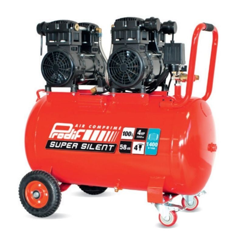 Compresseur silencieux Prodif SIL1004 100 L 4 CV 58 dB sans huile | Compresseur Direct