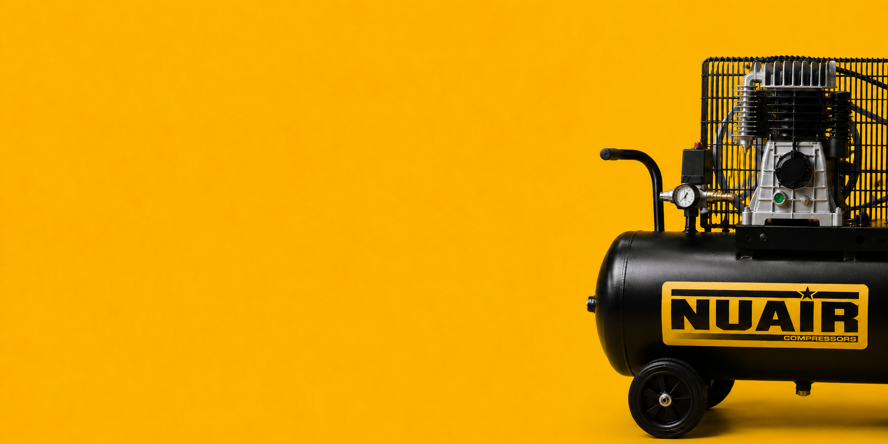 Headphone on yellow background
